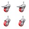 Service Caster 3.5 Inch SS Red Poly 10mm Threaded Stem Caster Total Lock Brake SCC, 2PK SSTSTTL20S3514-PPUB-RED-M1015-2-S-2 - alternate 2